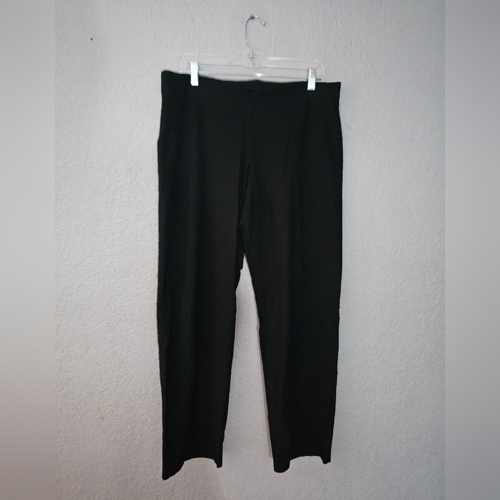 Eileen Fisher Petite Elastic Waist Pull-on Straight Leg Casual Pants Women's PL
